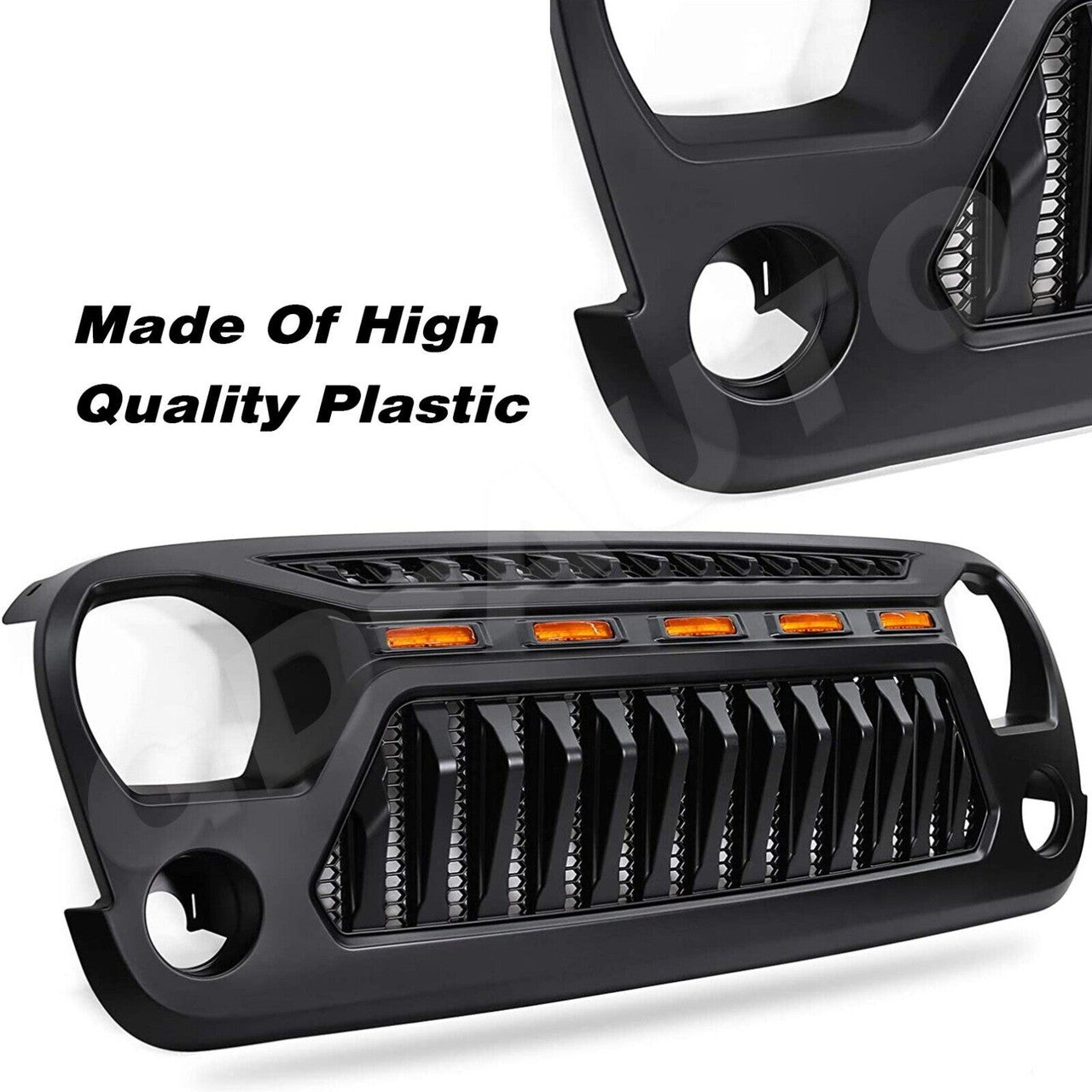 5 Amber LED Grille with Running Lights for Jeep Wrangler JK JKU 2007-2018 Grille