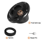 Fuel Gas Tank Cap Cover with 3 Digit Combination Lock for 2007-2018 Jeep Wrangler JK JKU Exterior Part