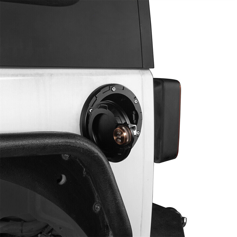 Fuel Gas Tank Cap Cover with 3 Digit Combination Lock for 2007-2018 Jeep Wrangler JK JKU Exterior Part