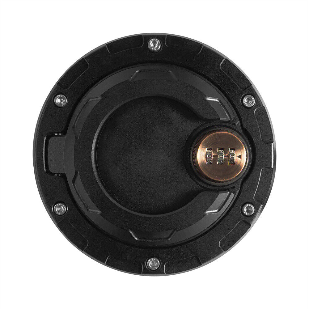 Fuel Gas Tank Cap Cover with 3 Digit Combination Lock for 2007-2018 Jeep Wrangler JK JKU Exterior Part