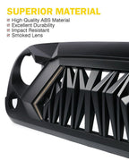 Shark Grille With LED Turn Signal Hazard DRL Lights 2007 - 2018 Wrangler JK JKU - GENSSI Grille