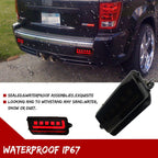 Smoked Rear LED Bumper Tail Brake and Turn Signal Lights for 2005 - 2010 Jeep Grand Cherokee - GENSSI Lighting