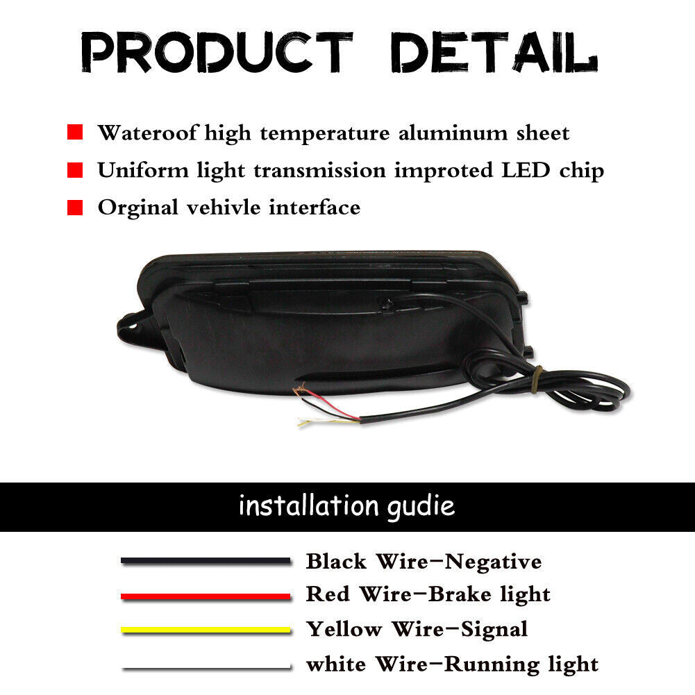 Smoked Rear LED Bumper Tail Brake and Turn Signal Lights for 2005-2010 Jeep Grand Cherokee Lighting