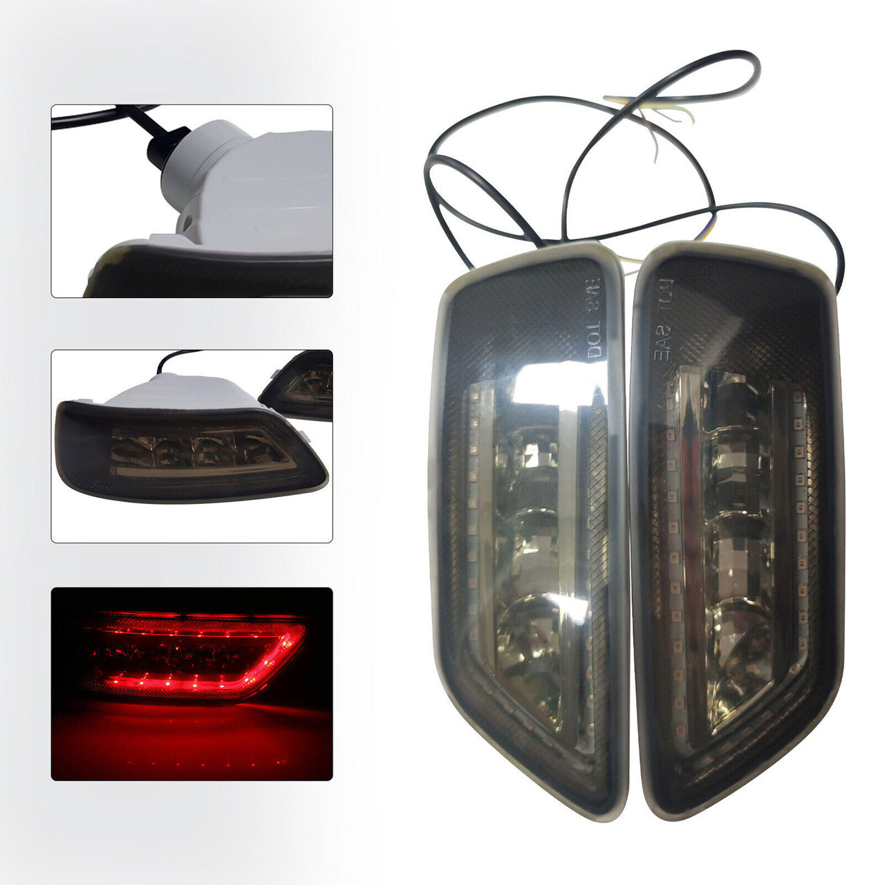 LED Rear Bumper Fog Lights for 2011-2022 Jeep Grand Cherokee WK2 Lighting