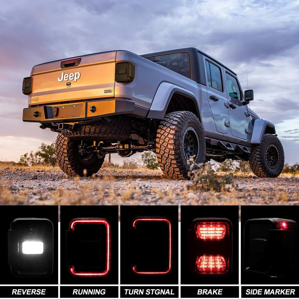 LED Brake Turn Signal Back Up Assembly Tail Lights for Jeep Gladiator JT (2020-2023) Lighting