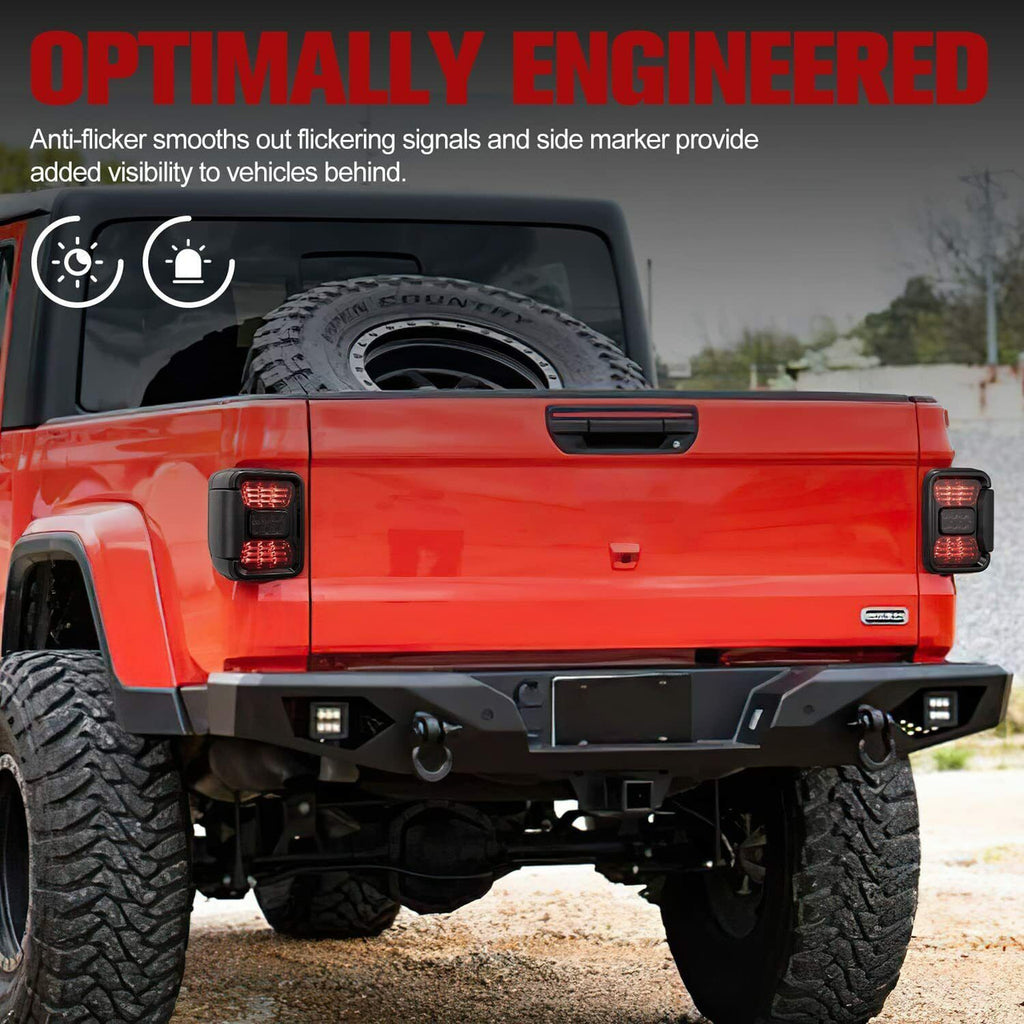 LED Brake Turn Signal Back Up Assembly Tail Lights for Jeep Gladiator JT (2020-2023) Lighting