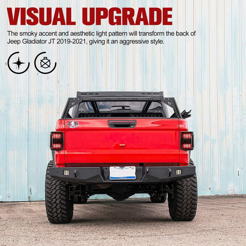 LED Brake Turn Signal Back Up Assembly Tail Lights for Jeep Gladiator JT (2020-2023) Lighting