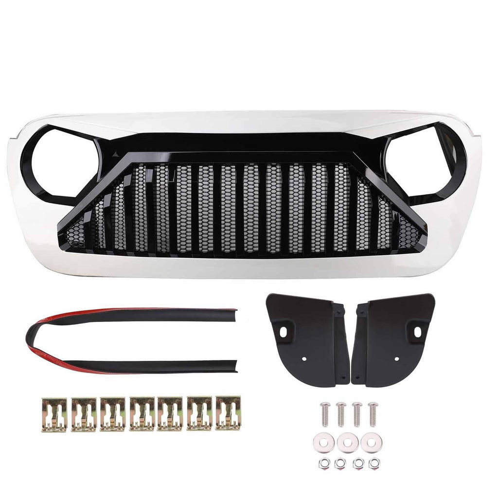 White Vader Grille for Jeep Wrangler JL JT 2018-2021 Grille