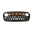 Front Grille For 2018-2023 Jeep Wrangler JL Gladiator JT W/LED Amber Light Black Default Title Grille