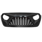 Matte Black Goliath Grille with Amber LED Lights for 2018 - 2021 Jeep Wrangler JL JT - GENSSI Grille