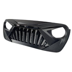 Matte Black Goliath Grille with Amber LED Lights for 2018 - 2021 Jeep Wrangler JL JT - GENSSI Grille