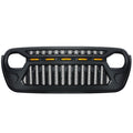 Front Grille w/ LED Running Light For Jeep Wrangler JL JT (2018-2023) Matte Black Default Title Grille