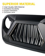 Matte Black Guardian Grille LED Lights for 2018 - 2023 Jeep Wrangler JL JLU - GENSSI Grille