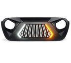 Matte Black Guardian Grille LED Lights for 2018 - 2023 Jeep Wrangler JL JLU - GENSSI Grille
