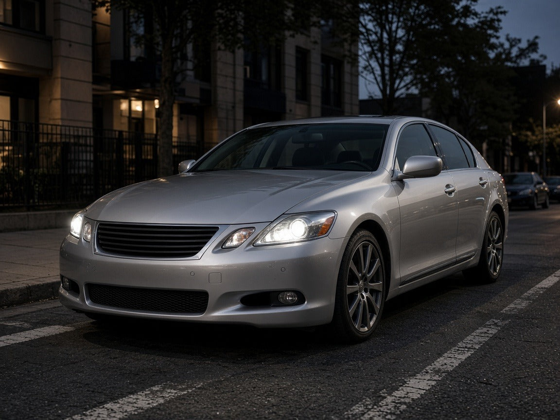 2006-2011 Lexus GS300/GS350 with chrome HID AFS headlights installed