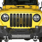 Matte Black Honeycomb Mesh Grille Inserts for 1997 - 2006 Jeep Wrangler TJ - GENSSI Grille