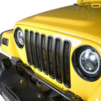 Matte Black Honeycomb Mesh Grille Inserts for 1997 - 2006 Jeep Wrangler TJ - GENSSI Grille