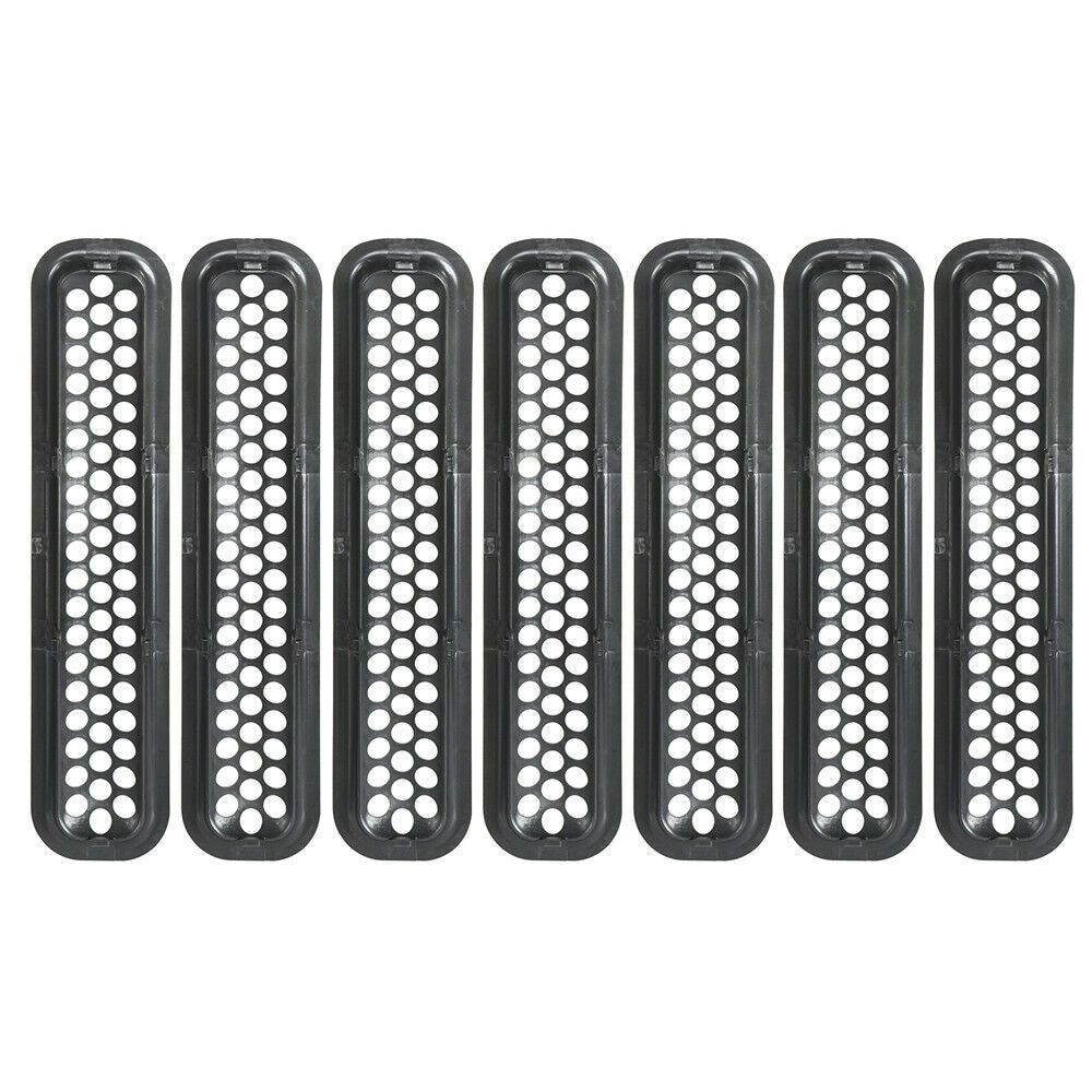Matte Black Honeycomb Mesh Grille Inserts for 1997-2006 Jeep Wrangler TJ Grille