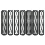 Matte Black Honeycomb Mesh Grille Inserts for 1997 - 2006 Jeep Wrangler TJ - GENSSI Grille