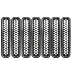 Matte Black Honeycomb Mesh Grille Inserts for 1997 - 2006 Jeep Wrangler TJ - GENSSI Grille