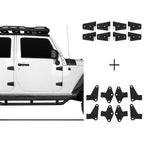 Body Door Hinge Set Black Powder Coated for 2007 - 2018 Jeep Wrangler JK - GENSSI Exterior Part