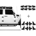 Body Door Hinge Set Black Powder Coated for 2007 - 2018 Jeep Wrangler JK - GENSSI Exterior Part
