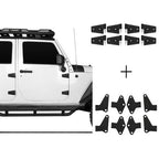 Body Door Hinge Set Black Powder Coated for 2007 - 2018 Jeep Wrangler JK - GENSSI Exterior Part