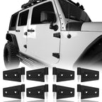 Body Door Hinge Set Black Powder Coated for 2007 - 2018 Jeep Wrangler JK - GENSSI Exterior Part