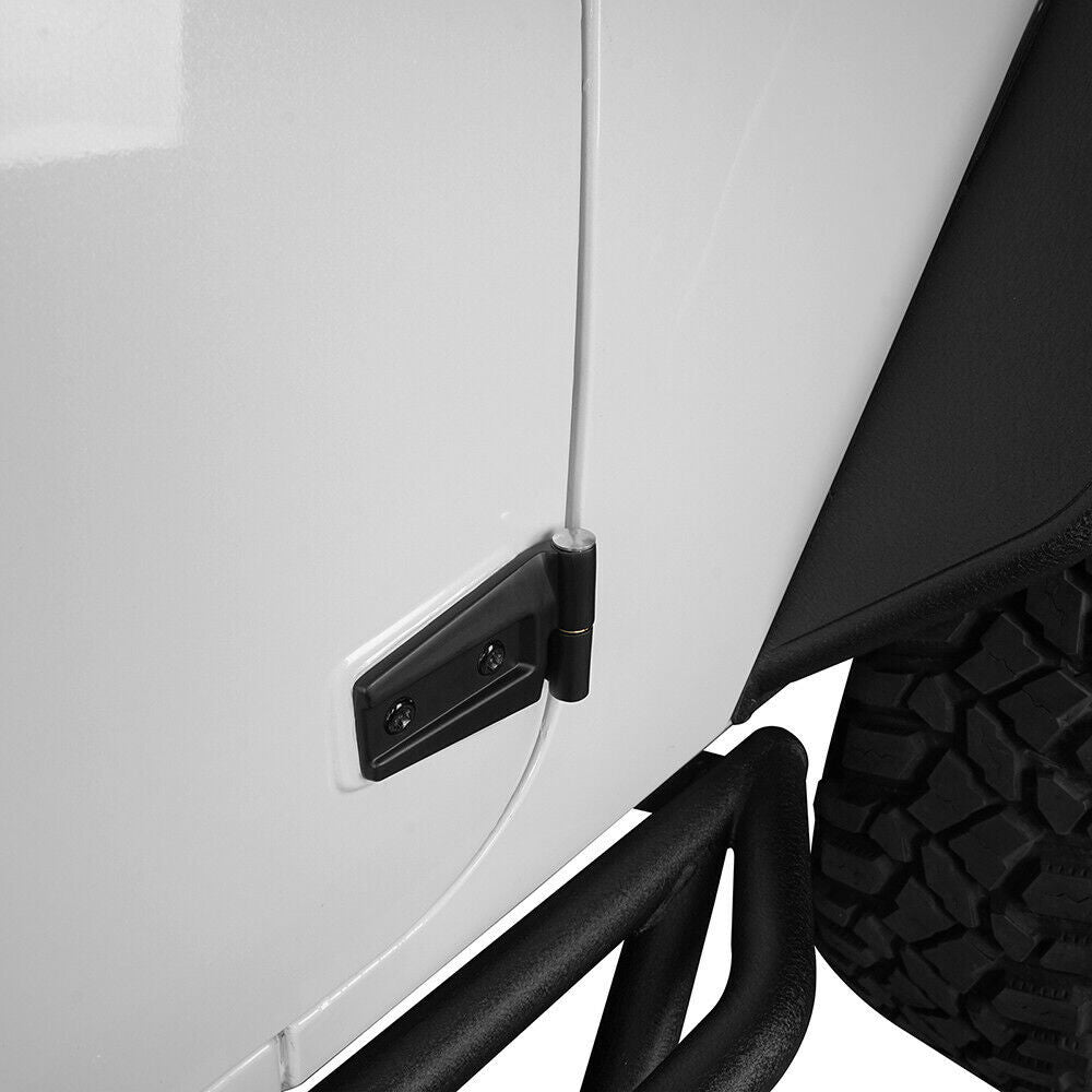 Body Door Hinge Set Black Powder Coated for 2007 - 2018 Jeep Wrangler JK - GENSSI Exterior Part