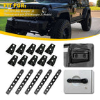 Doors Hood Hinge And Handle Grab Trim Inserts Set for Jeep Wrangler JK JKU 2007 - 2018 - GENSSI Exterior Part