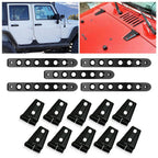 Doors Hood Hinge And Handle Grab Trim Inserts Set for Jeep Wrangler JK JKU 2007 - 2018 - GENSSI Exterior Part