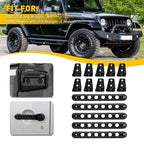 Doors Hood Hinge And Handle Grab Trim Inserts Set for Jeep Wrangler JK JKU 2007 - 2018 - GENSSI Exterior Part