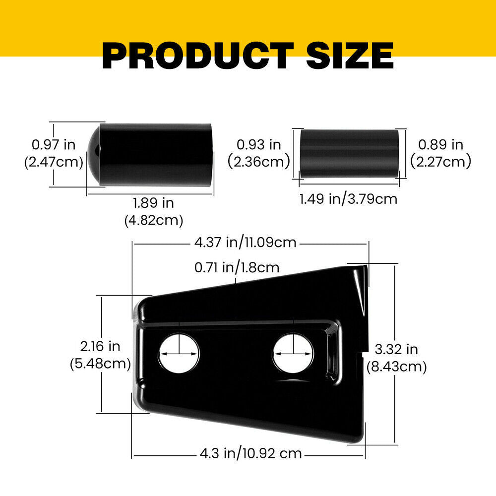 Doors Hood Hinge And Handle Grab Trim Inserts Set for Jeep Wrangler JK JKU 2007 - 2018 - GENSSI Exterior Part