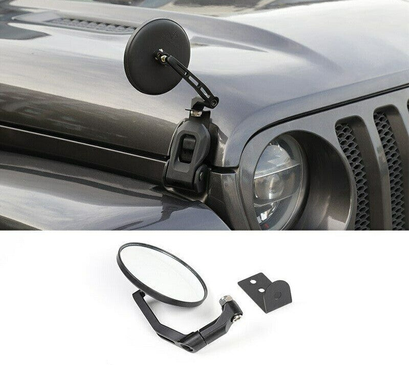 Hood Cover Backup Mirror for Jeep Wrangler JL (2018-2023) Exterior Part