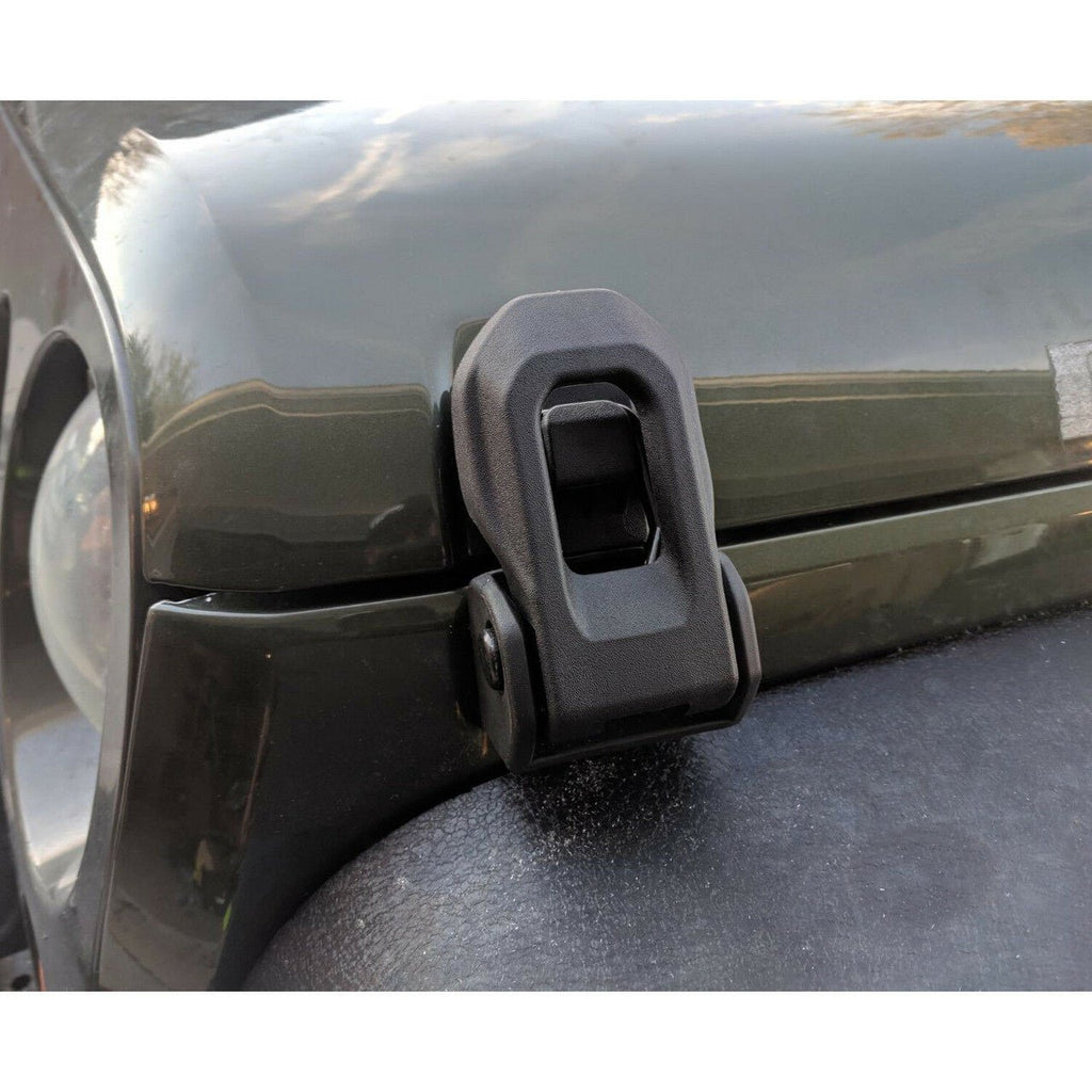 Hood Lock Catch Bracket Latches for Jeep Wrangler JK JL (2007 - 2018) Black - GENSSI Exterior Part