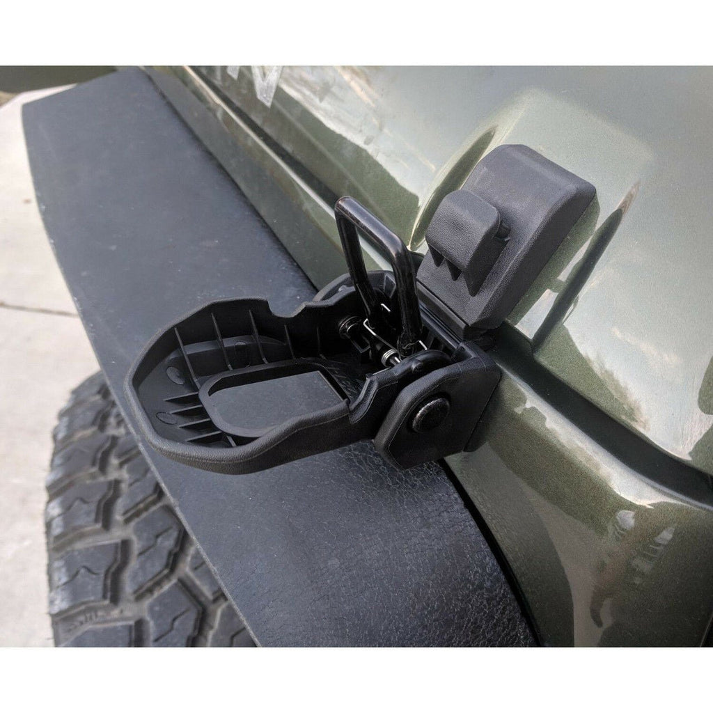 Hood Lock Catch Bracket Latches for Jeep Wrangler JK JL (2007 - 2018) Black - GENSSI Exterior Part