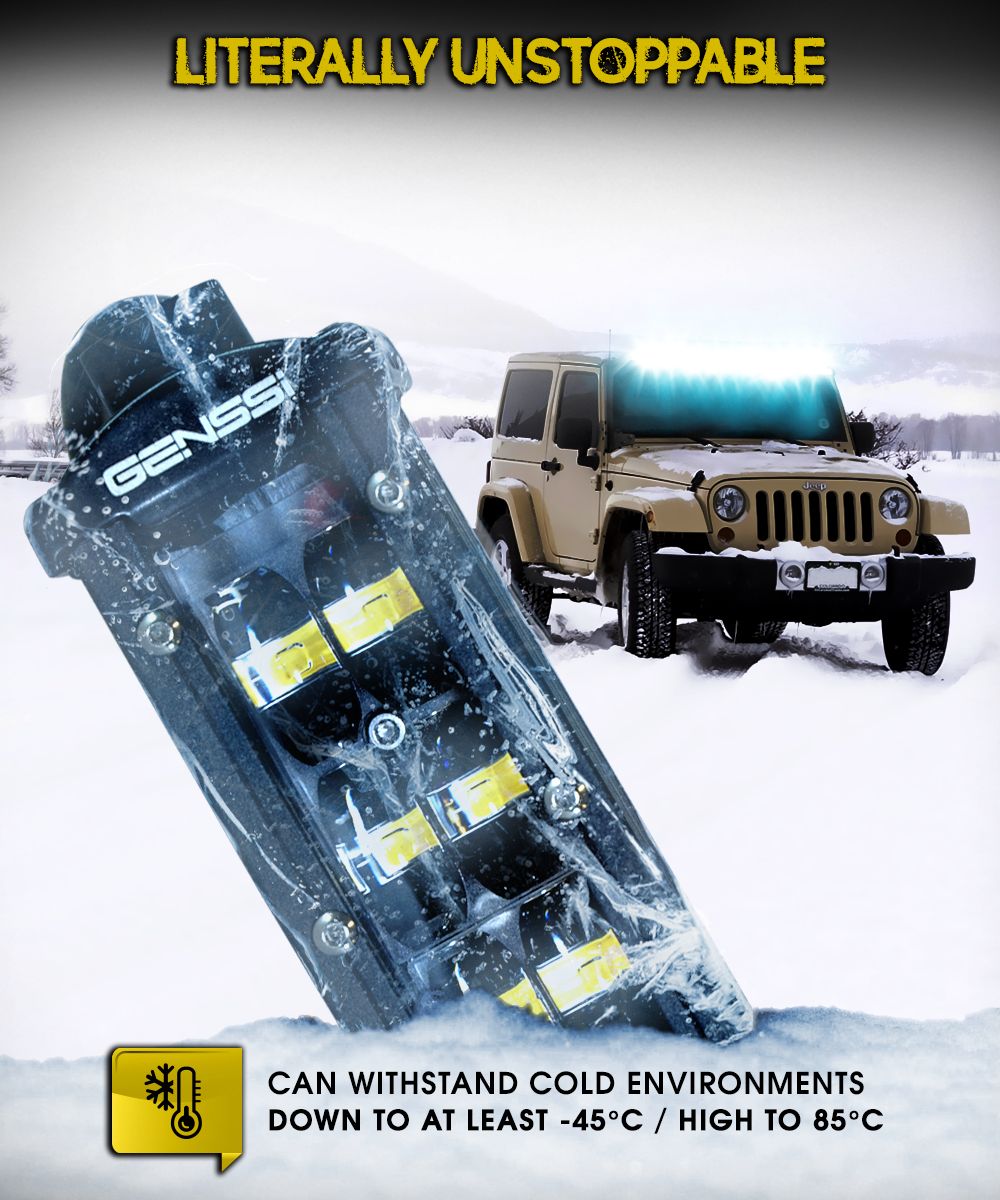 LED Light Bar Combo Kit with AUX Lights & Bracket Wiring Harness Kit for Wrangler JK 2007-2018 Lighting