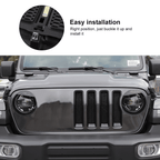 Honeycomb Grille Inserts for Jeep Wrangler JL 2018 - 2023 Black - GENSSI Grille