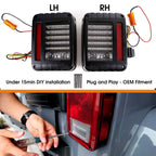 HELIOS Black LED Tail Lights for Wrangler JK 2007 - 2018 - GENSSI Lighting