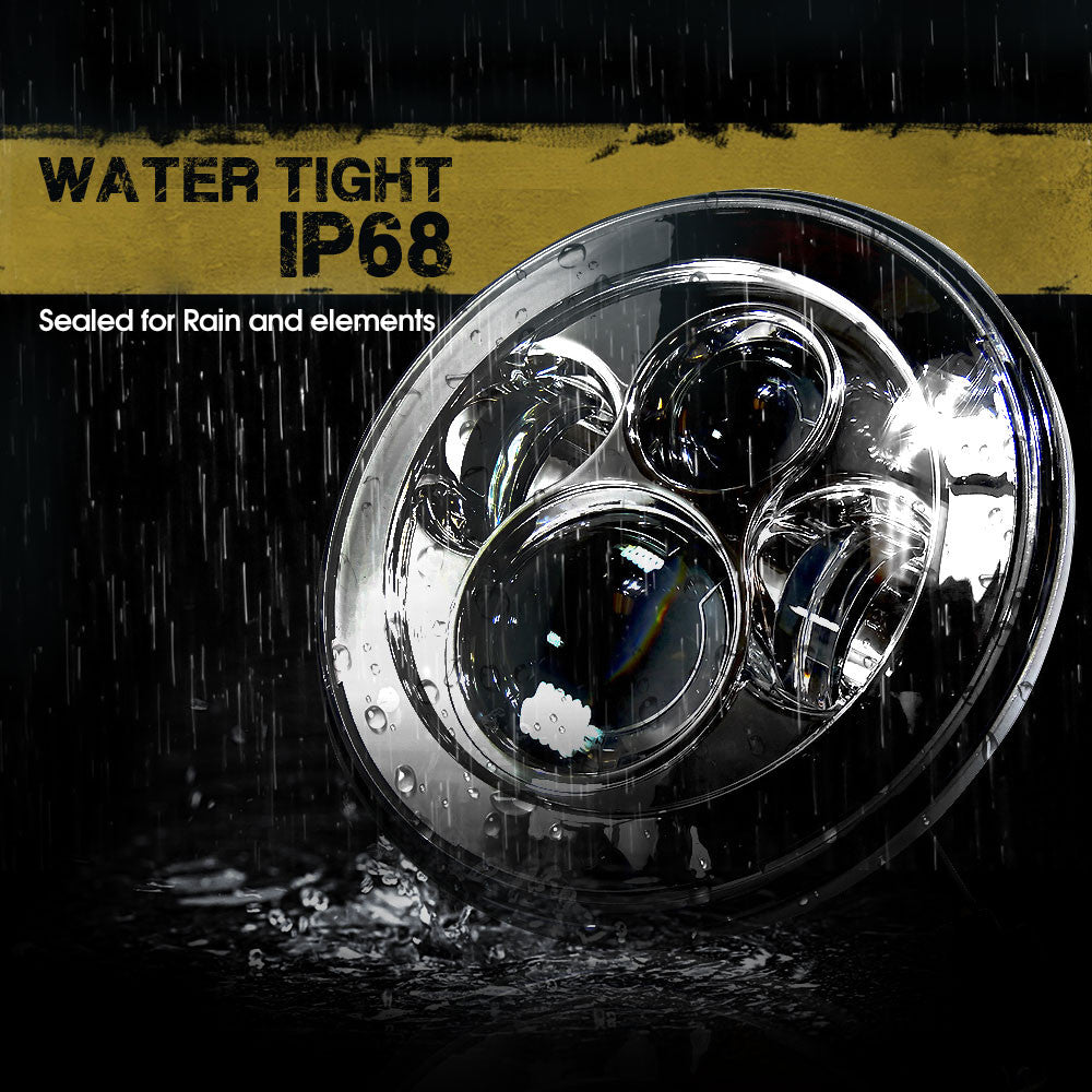 Chrome Projector LED Headlights for Wrangler 1996-2018 Lighting