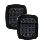 Smoked Black LED Tail Lights For Jeep Wrangler YJ TJ (1997 - 2006) - GENSSI Lighting