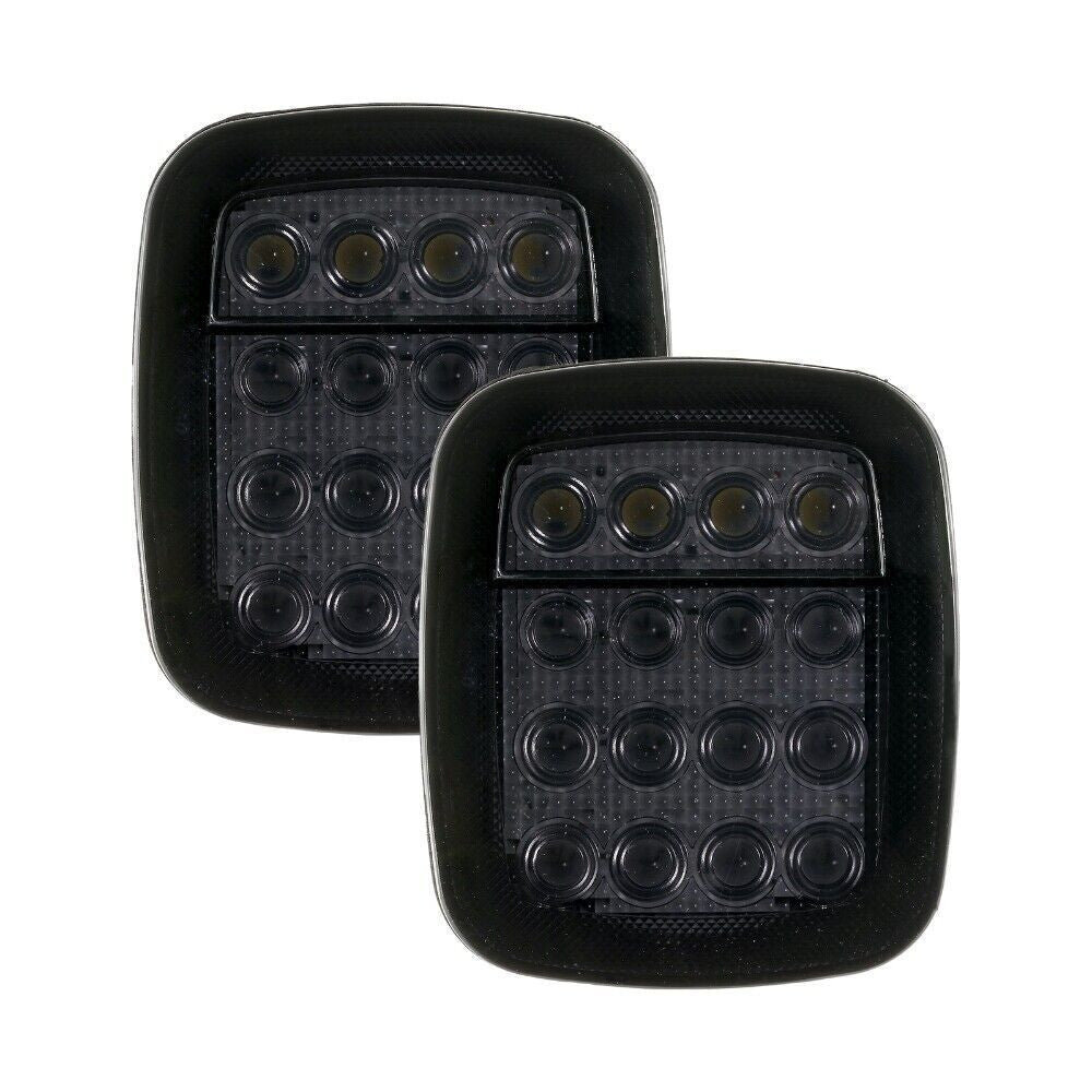 Smoked Black LED Tail Lights For Jeep Wrangler YJ TJ (1997-2006) Lighting