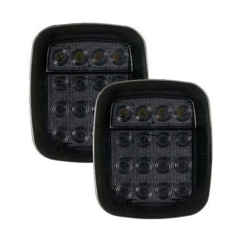 Smoked Black LED Tail Lights For Jeep Wrangler YJ TJ (1997-2006) Default Title Lighting