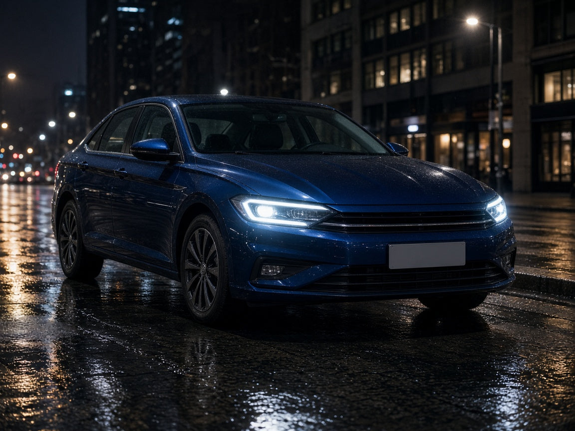 2019-2024 VW Jetta with LED projector 8-pin headlights installed