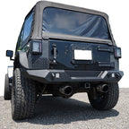 Rear Transformer 3D Bumper for Wrangler JK 2007-2018 DUELY Cube LED 3 Inches Auxiliary Lights (2 Pack) Wire Harness Relay with Switch for LED Lighting Front and Rear Grab Bars Set Add for $25 ONLY! Bumper