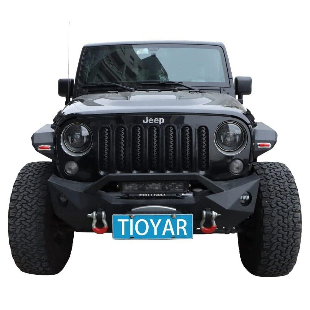 Front and Rear Steel Fenders Flares Set with Built-in Side Markers for Jeep Wrangler JK JKU 2007-2018 Exterior Part