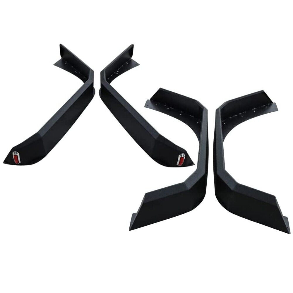 Front and Rear Steel Fenders Flares Set with Built-in Side Markers for Jeep Wrangler JK JKU 2007-2018 Exterior Part