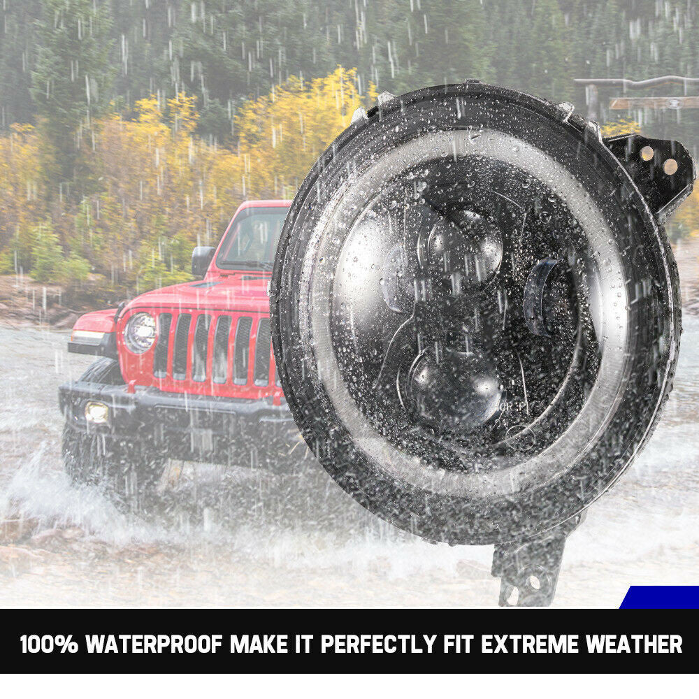 HALO 9 Inch LED Headlights for Wrangler JL & Gladiator 2018+ Lighting