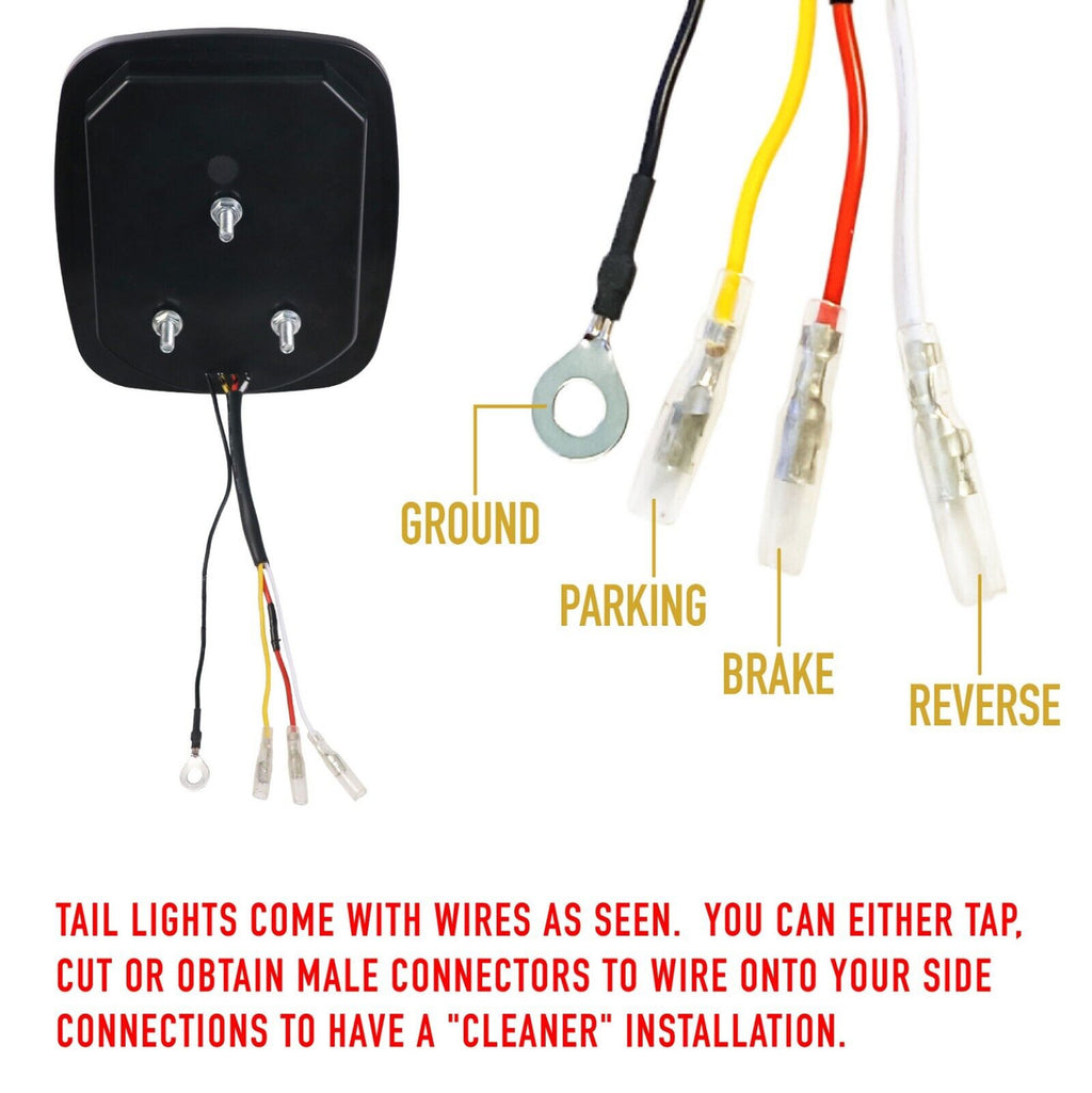 Smoked 3 LED Light Set Tail Lights, Bumper Signals, Fender Side Markers for 1987-1995 Jeep Wrangler YJ Lighting