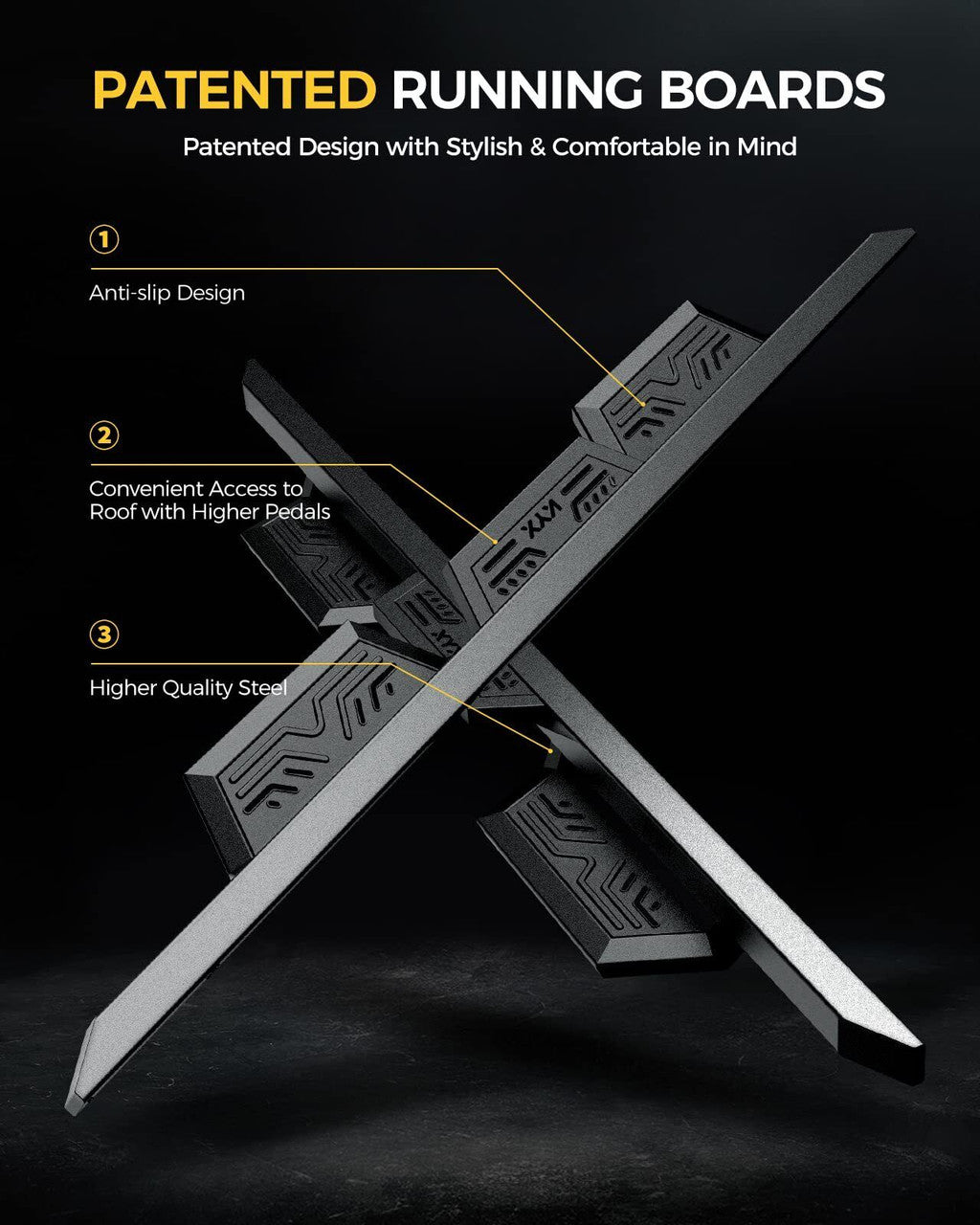 NB Running Boards Steps for 2018-2020 Jeep Wrangler JL 4 Door Exterior Part